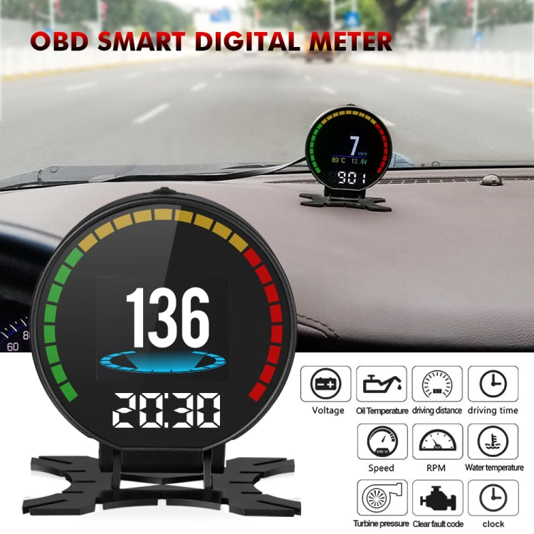 P15 OBD2 Car HUD Head-up Display Water Temperature / Vehicle Speed / Voltage - Head Up Display System by PMC TechLife | Online Shopping South Africa | PMC TechLife | Buy Now Pay Later Mobicred
