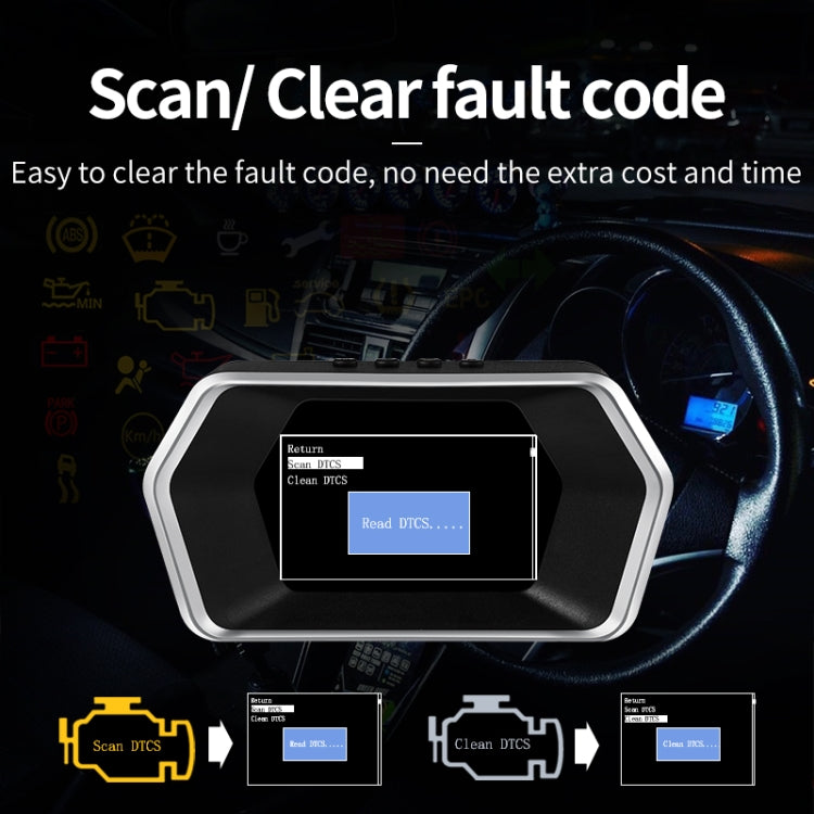 P17 Car HUD Head-up Display GPS Speed Meter Car OBD2 Fault Elimination Code - Head Up Display System by PMC TechLife | Online Shopping South Africa | PMC TechLife | Buy Now Pay Later Mobicred