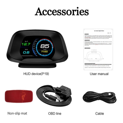 P19 Car HUD Head-up Display GPS Speed Meter Car OBD2 Fault Elimination Code - Head Up Display System by PMC Jewellery | Online Shopping South Africa | PMC Jewellery | Buy Now Pay Later Mobicred