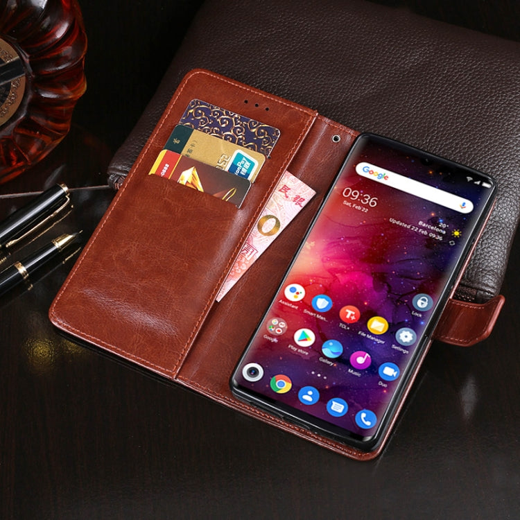 For TCL 10 Pro idewei Crazy Horse Texture Horizontal Flip Leather Case with Holder & Card Slots & Wallet(Sky Blue) - TCL by idewei | Online Shopping South Africa | PMC Jewellery | Buy Now Pay Later Mobicred