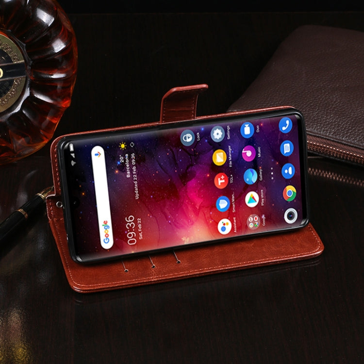 For TCL 10 Pro idewei Crazy Horse Texture Horizontal Flip Leather Case with Holder & Card Slots & Wallet(White) - free shipping - PMC Jewellery - Order now!