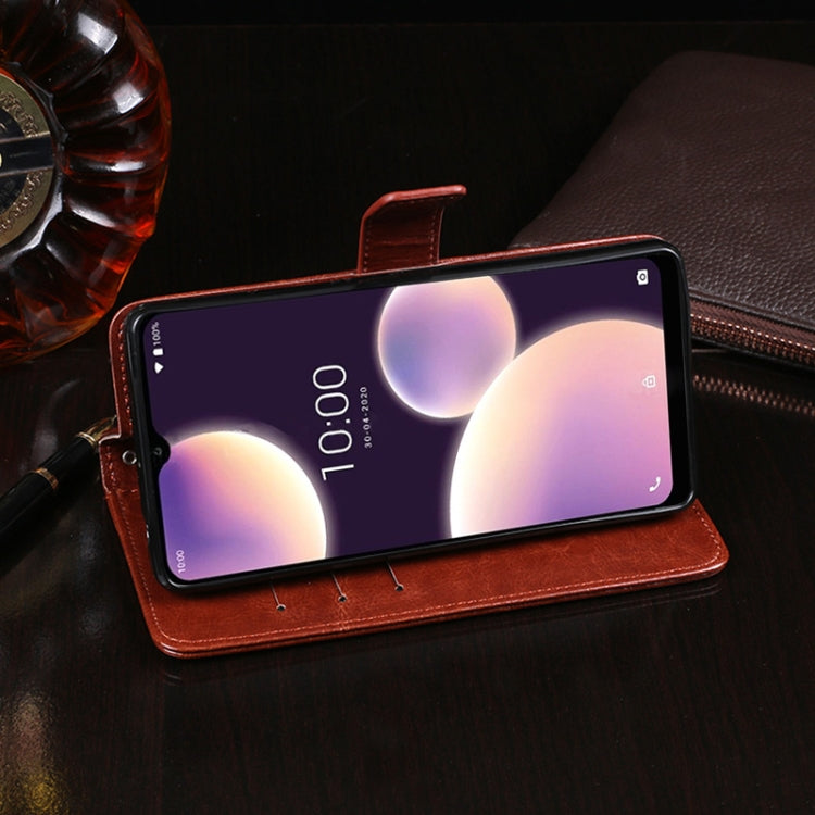 For Wiko View4 Lite idewei Crazy Horse Texture Horizontal Flip Leather Case with Holder & Card Slots & Wallet(Red) - free shipping - PMC Jewellery - Order now!