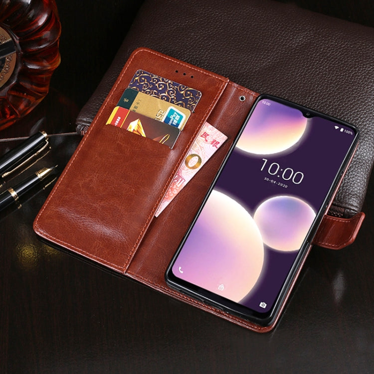 For Wiko View4 Lite idewei Crazy Horse Texture Horizontal Flip Leather Case with Holder & Card Slots & Wallet(Red) - free shipping - PMC Jewellery - Order now!