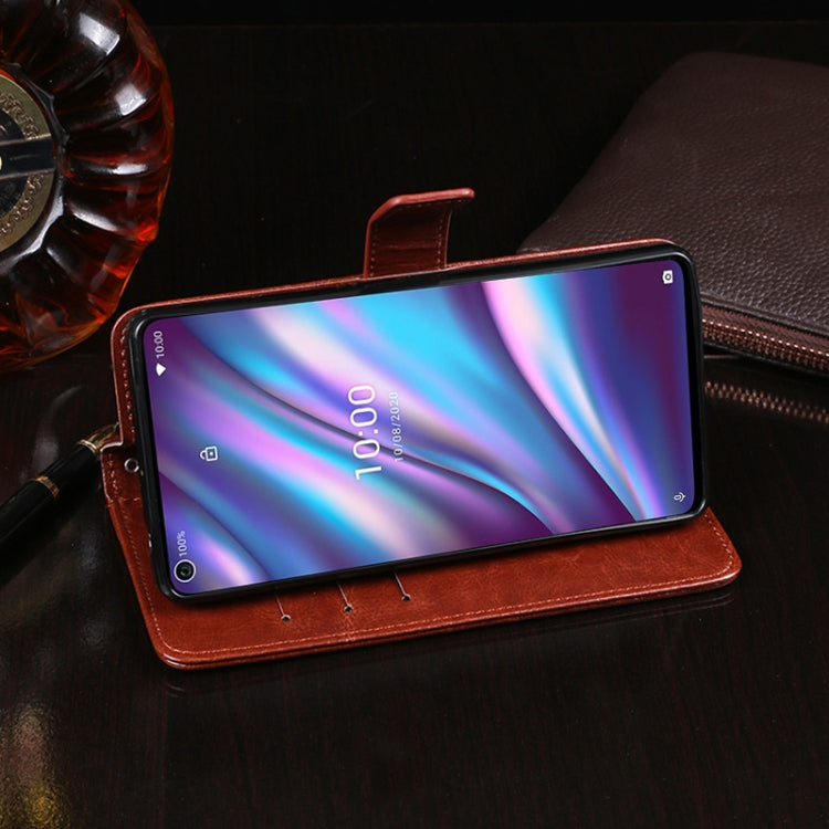 For Wiko View 5 idewei Crazy Horse Texture Horizontal Flip Leather Case with Holder & Card Slots & Wallet(Sky Blue) - free shipping - PMC Jewellery - Order now!