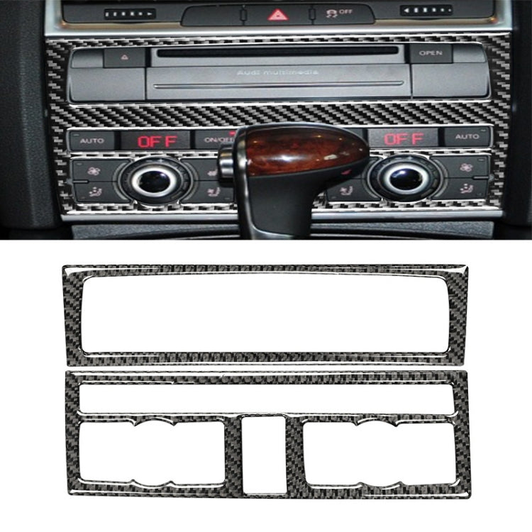 Car Carbon Fiber Air Conditioning Adjustment Panel Decorative Sticker for Audi Q7 2008-2015, Left and Right Drive Universal - Car Interior Mouldings by PMC Jewellery | Online Shopping South Africa | PMC Jewellery | Buy Now Pay Later Mobicred