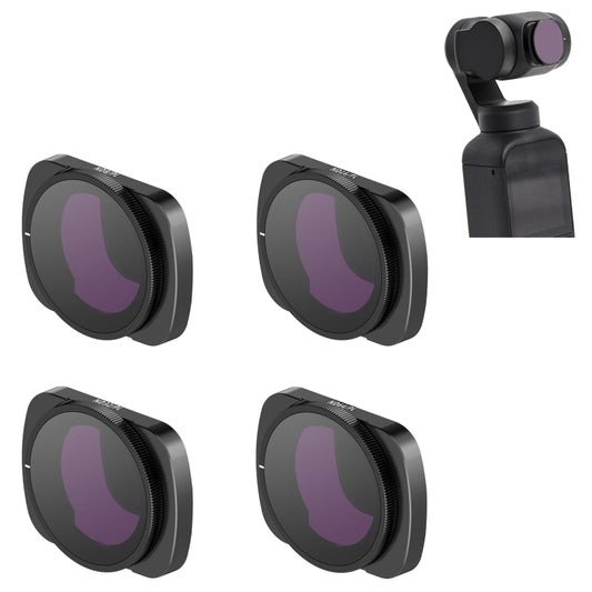 STARTRC 1108493 4 In 1 ND8PL + ND16PL + ND32PL + ND64PL Adjustable Lens Filter Set for DJI OSMO Pocket 2 - Lens Accessories by STARTRC | Online Shopping South Africa | PMC Jewellery | Buy Now Pay Later Mobicred