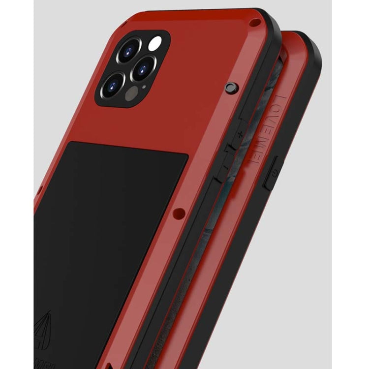 For iPhone 12 Pro LOVE MEI Metal Shockproof Life Waterproof Dustproof Protective Case(Black) - iPhone 12 / 12 Pro Cases by LOVE MEI | Online Shopping South Africa | PMC Jewellery | Buy Now Pay Later Mobicred