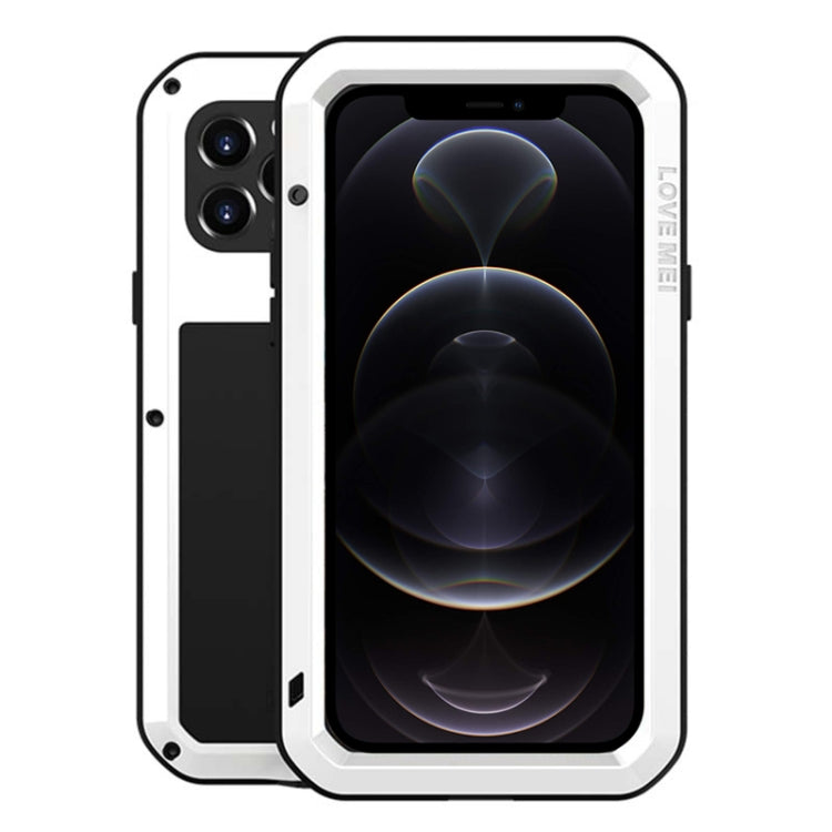 For iPhone 12 Pro LOVE MEI Metal Shockproof Life Waterproof Dustproof Protective Case(White) - free shipping - PMC TechLife - Order now!