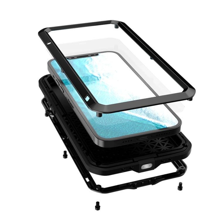 For iPhone 12 Pro Max LOVE MEI Metal Shockproof Life Waterproof Dustproof Protective Case(White) - iPhone 12 Pro Max Cases by LOVE MEI | Online Shopping South Africa | PMC TechLife | Buy Now Pay Later Mobicred