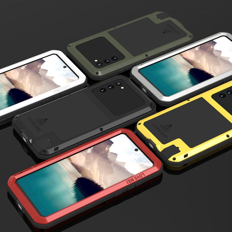 For Samsung Galaxy Note 20 LOVE MEI Metal Shockproof Waterproof Dustproof Protective Case without Glass(Red) - free shipping - PMC TechLife - Order now!