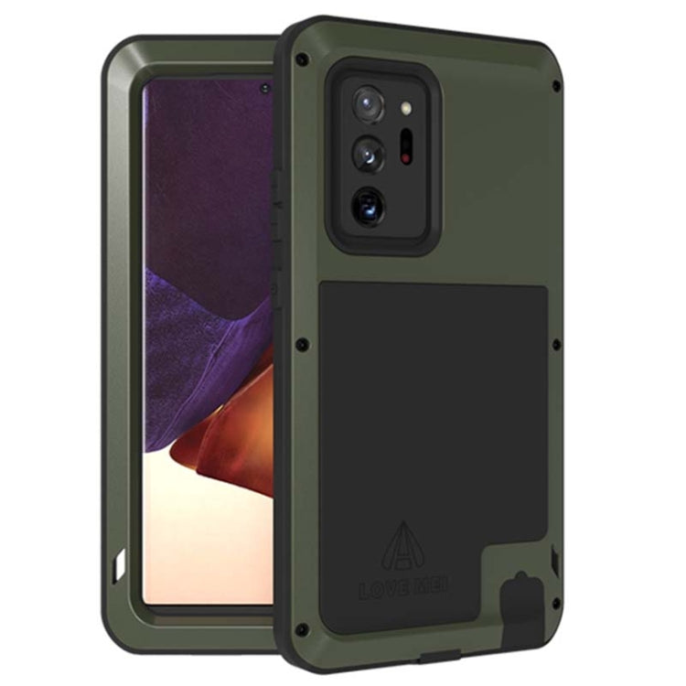 For Samsung Galaxy Note 20 Ultra LOVE MEI Metal Shockproof Waterproof Dustproof Protective Case without Glass(Army Green) - Galaxy Note20 Ultra Cases by LOVE MEI | Online Shopping South Africa | PMC Jewellery