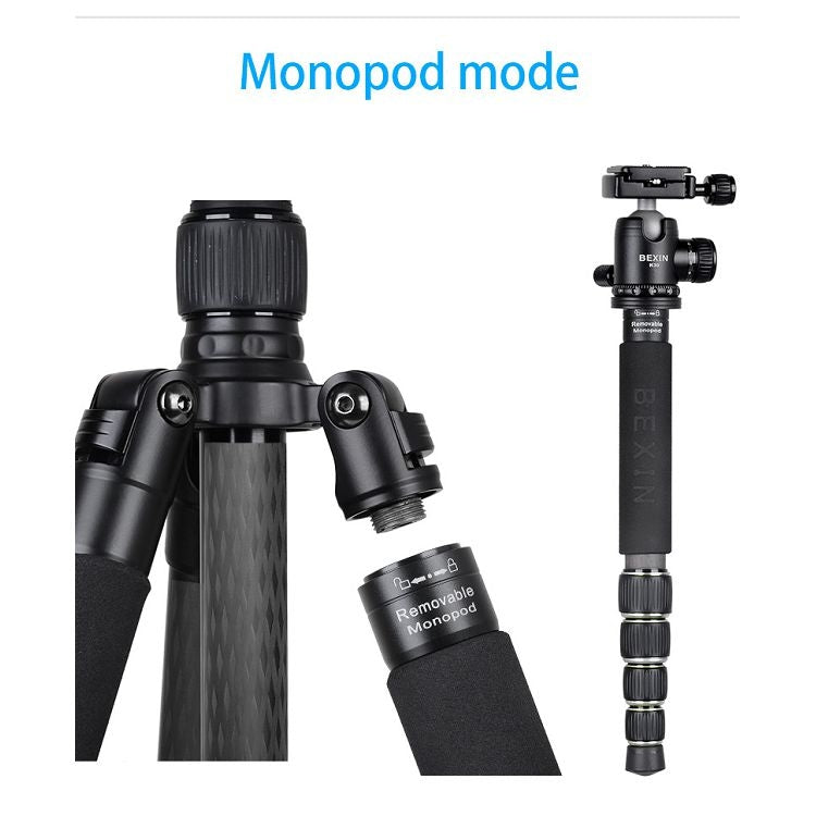 BEXIN BX255C K30 Portable Carbon Fiber Tripod for Camera Dslr - free shipping - PMC TechLife - Order now!