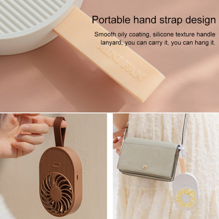 LLD-17 0.7-1.2W Ice Cream Shape Portable 2 Speed Control USB Charging Handheld Fan with Lanyard (Pink) - Electric Fans by PMC TechLife | Online Shopping South Africa | PMC TechLife | Buy Now Pay Later Mobicred