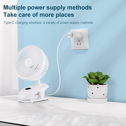 F601 Multifunctional Clip-on Electric Fan with LED Display (White) - Electric Fans by PMC Jewellery | Online Shopping South Africa | PMC Jewellery | Buy Now Pay Later Mobicred