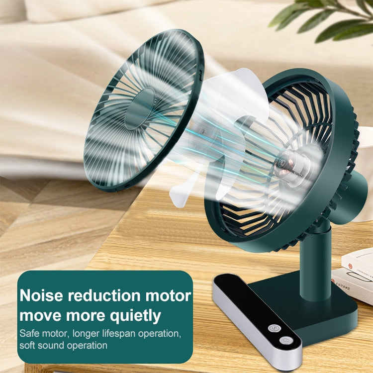 F702 Automatic Shaking Desktop Electric Fan with LED Display (Green) - Electric Fans by PMC TechLife | Online Shopping South Africa | PMC TechLife | Buy Now Pay Later Mobicred