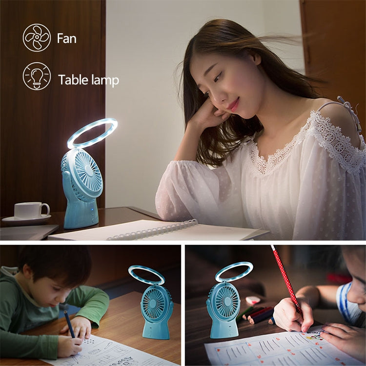 S1 Multi-function Portable USB Charging Mute Desktop Electric Fan Table Lamp, with 3 Speed Control (Purple) - Electric Fans by PMC Jewellery | Online Shopping South Africa | PMC Jewellery | Buy Now Pay Later Mobicred