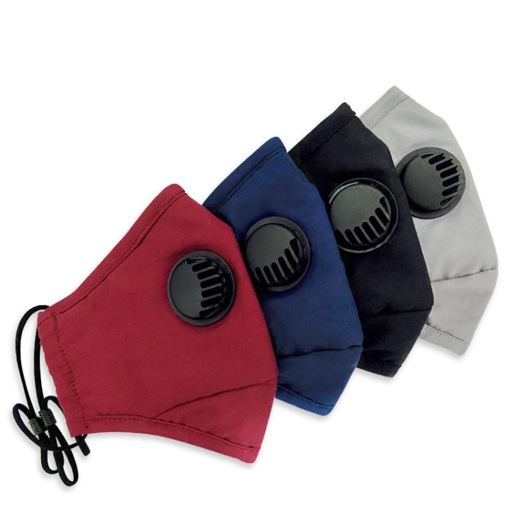 For Men Women Washable Replaceable Filter Breath-Valve PM2.5 Dustproof Face Mask(Navy Blue) - Protect Case by PMc TechLife | Online Shopping South Africa | PMc TechLife | Buy Now Pay Later Mobicred