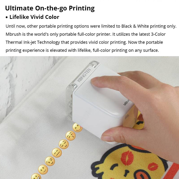 MBrush01 1200 DPI Mini Portable Colorful Printer - Printer by PMc TechLife | Online Shopping South Africa | PMc TechLife | Buy Now Pay Later Mobicred