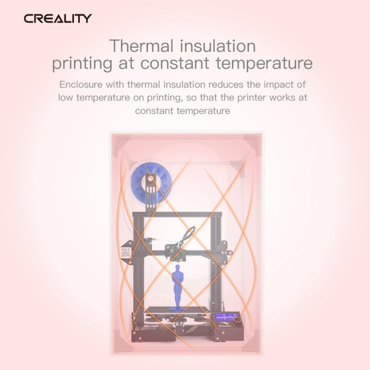 Creality 3D Printer Flame Retardant Aluminum Foil Cloth Protective Cover for Ender-3, Big Size: 70x75x90cm - Parts by Creality | Online Shopping South Africa | PMC Jewellery | Buy Now Pay Later Mobicred