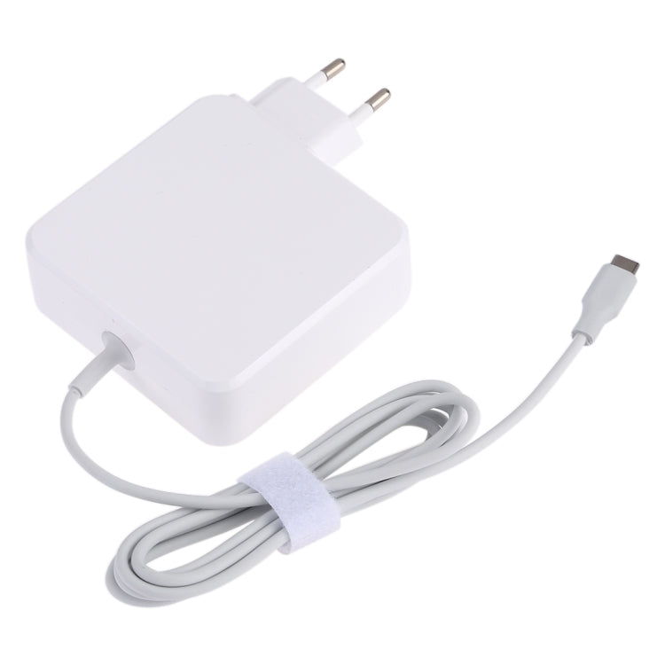 87W USB-C / Type-C Power Adapter Portable Charger with 1.8m Charging Cable, EU Plug(White) - USB Charger by PMC Jewellery | Online Shopping South Africa | PMC Jewellery | Buy Now Pay Later Mobicred