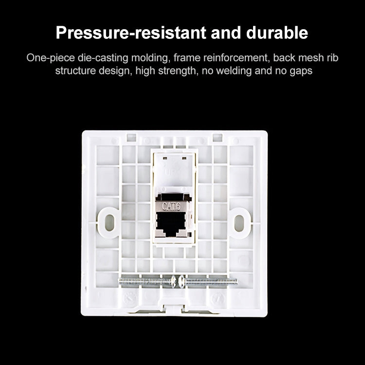 CAT.6 Shielded Pass-through Network Module, Single Port Panel + Shielded Pass-through (Gold) - Lan Cable and Tools by PMC TechLife | Online Shopping South Africa | PMC TechLife | Buy Now Pay Later Mobicred