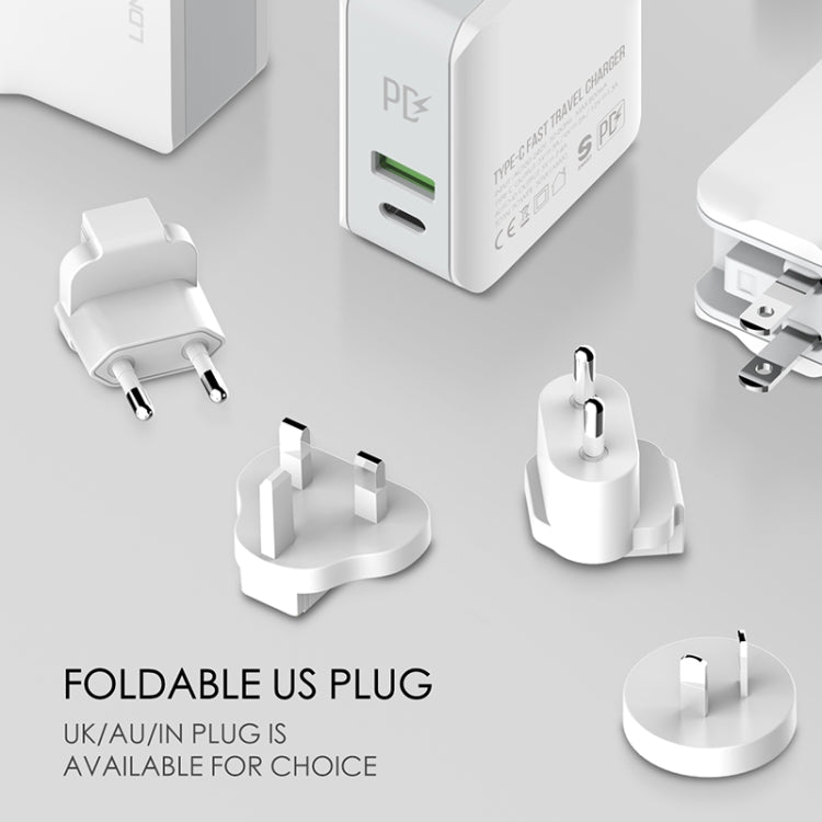 LDNIO A4403C 30W PD + Auto-id Foldable Fast Travel Charger with 1m USB-C / Type-C Cable, EU Plug - free shipping - PMC TechLife - Order now!