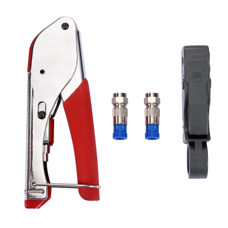 WLXY 518A Crimping Pliers Wire Stripper Repair Hand Tool Set for RG59 / RG6 Coaxial Cable - Lan Cable and Tools by WLXY | Online Shopping South Africa | PMC Jewellery | Buy Now Pay Later Mobicred