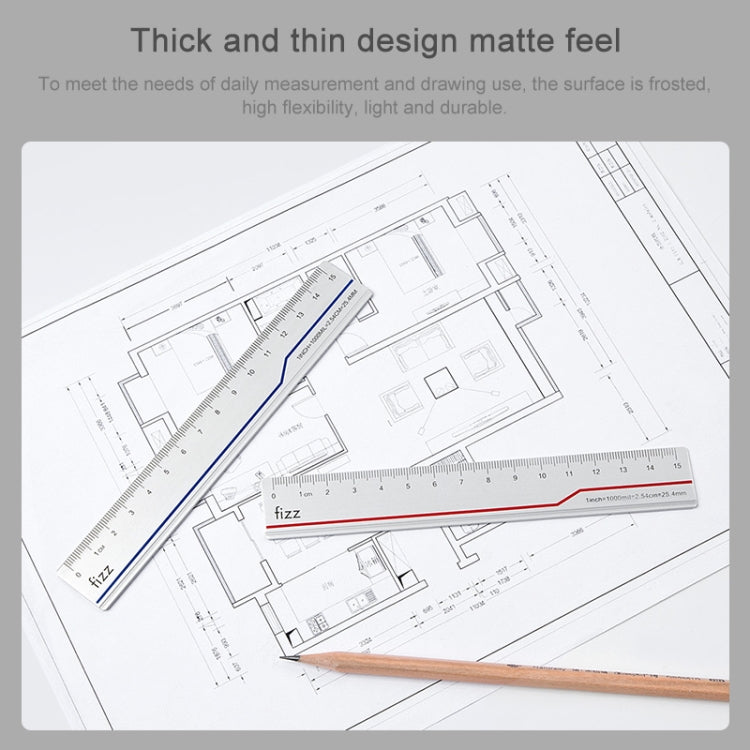 Original Xiaomi Youpin Fizz Aluminum Alloy Ruler Set Ruler Drawing Measurement Geometric Triangle Protractor (Red) - Rulers by Xiaomi | Online Shopping South Africa | PMC Jewellery | Buy Now Pay Later Mobicred