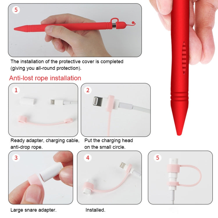 Apple Pen Cover Anti-lost Protective Cover for Apple Pencil (Red) - Pencil Accessories by PMC Jewellery | Online Shopping South Africa | PMC Jewellery | Buy Now Pay Later Mobicred