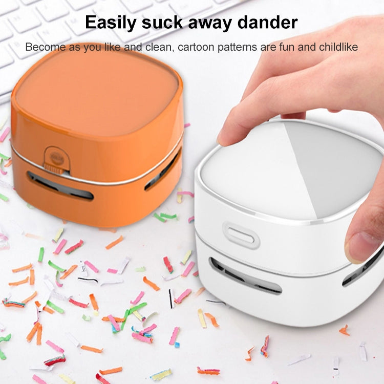 3W Hardcover Battery Style Portable Handheld Wireless Mini Desktop Vacuum Cleaner(Orange) - Mini Vacuum Cleaner by PMC TechLife | Online Shopping South Africa | PMC TechLife | Buy Now Pay Later Mobicred