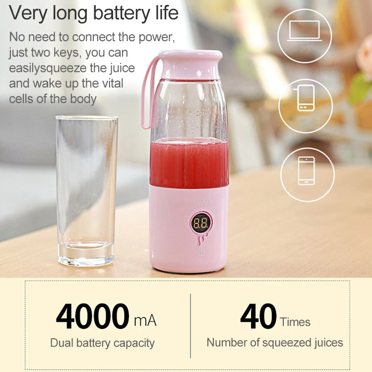 Vitamer USB Mini Portable Juicer Juice Blender Lemon Fruit Squeezers Reamers Bottle (Pink) - Electric juicers by PMC TechLife | Online Shopping South Africa | PMC TechLife | Buy Now Pay Later Mobicred