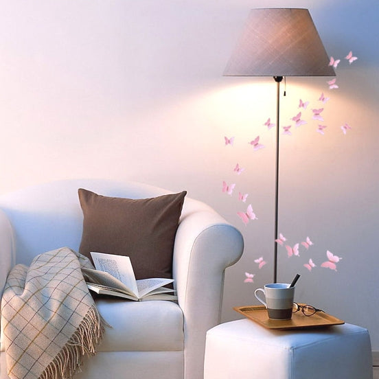 36 PCS Home Decoration Originality PC 3D Mirror Surface Butterfly Wall Paste - Decorative Mirrors by PMC TechLife | Online Shopping South Africa | PMC TechLife | Buy Now Pay Later Mobicred