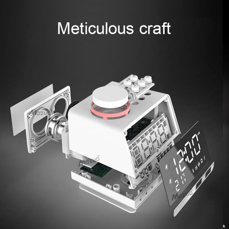 K11 Bluetooth Alarm Clock Speaker Creative Digital Music Clock Display Radio with Dual USB Interface, Support U Disk / TF Card / FM / AUX, US Plug(White) - Alarm Clocks by PMc TechLife | Online Shopping South Africa | PMc TechLife | Buy Now Pay Later Mobicred