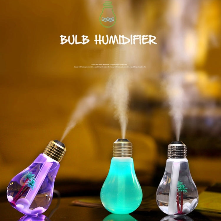 400ML Colorful Light Portable Bulb Shape Aromatherapy Air Purifier Humidifier for Home / Office / Car(Gold) - Air Purifiers & Accessories by PMC TechLife | Online Shopping South Africa | PMC TechLife | Buy Now Pay Later Mobicred