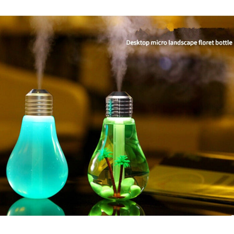 400ML Colorful Light Portable Bulb Shape Aromatherapy Air Purifier Humidifier for Home / Office / Car(Gold) - Air Purifiers & Accessories by PMC TechLife | Online Shopping South Africa | PMC TechLife | Buy Now Pay Later Mobicred
