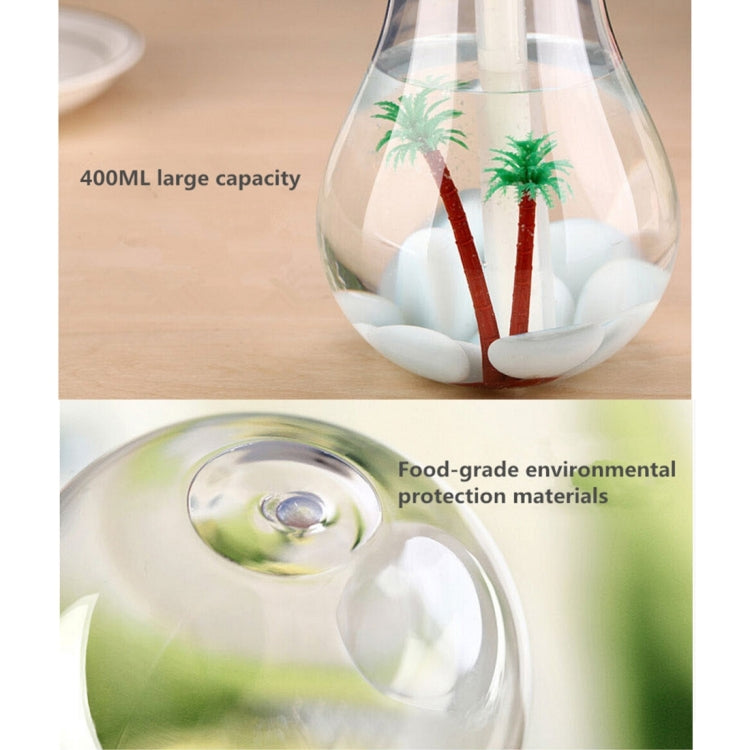 400ML Colorful Light Portable Bulb Shape Aromatherapy Air Purifier Humidifier for Home / Office / Car(Gold) - Air Purifiers & Accessories by PMC TechLife | Online Shopping South Africa | PMC TechLife | Buy Now Pay Later Mobicred
