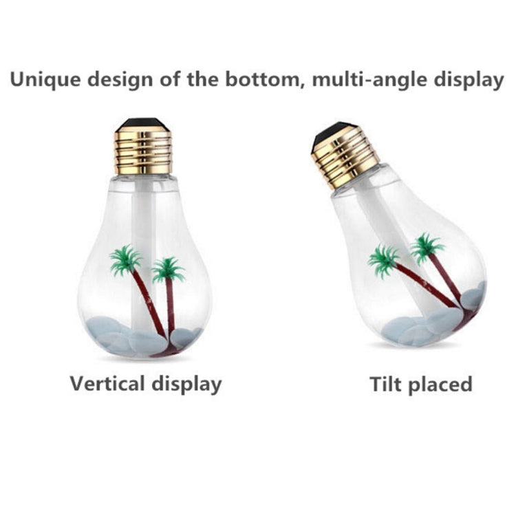 400ML Colorful Light Portable Bulb Shape Aromatherapy Air Purifier Humidifier for Home / Office / Car(Gold) - Air Purifiers & Accessories by PMC TechLife | Online Shopping South Africa | PMC TechLife | Buy Now Pay Later Mobicred