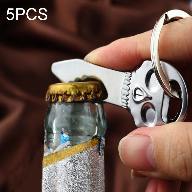 5 PCS Multi-function Skull Bottle Opener Key Chain Car Key Pendant, Size: 6.8x2.8cm - Key Rings by PMC TechLife | Online Shopping South Africa | PMC TechLife | Buy Now Pay Later Mobicred