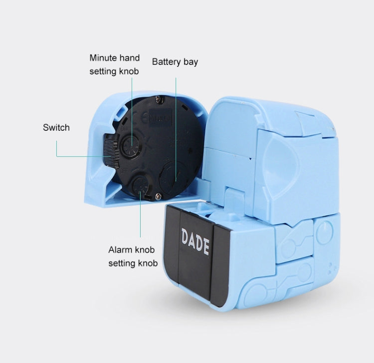 Mini Manual Child Deformation Alarm Clock Robot Toy (Pink) - Alarm Clocks by PMc TechLife | Online Shopping South Africa | PMc TechLife | Buy Now Pay Later Mobicred