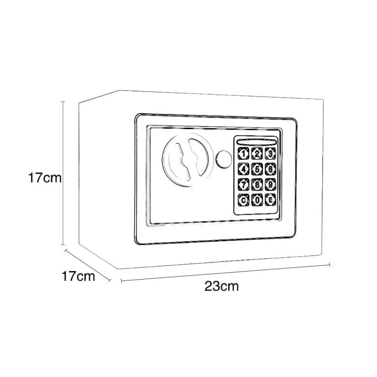 17E Home Mini Electronic Security Lock Box Wall Cabinet Safety Box with Coin-operated Function(Champagne Gold) - Safety Box by PMc TechLife | Online Shopping South Africa | PMc TechLife | Buy Now Pay Later Mobicred