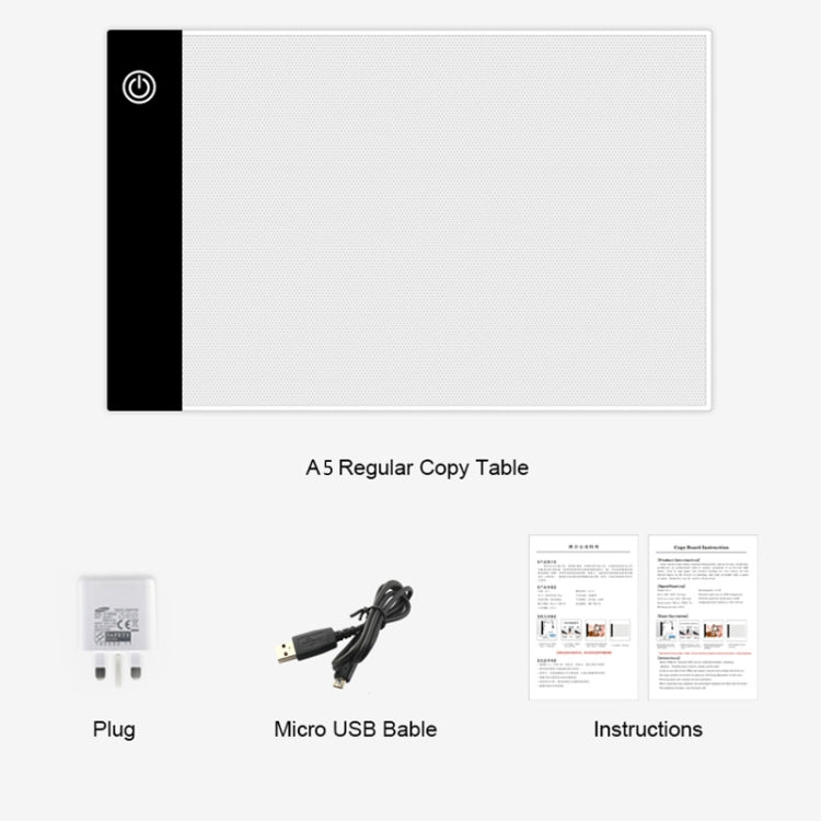 A5 Size Ultra-thin USB Three Level of Brightness Dimmable Acrylic Copy Boards Anime Sketch Drawing Sketchpad, with USB Cable & Plug -  by PMC TechLife | Online Shopping South Africa | PMC TechLife | Buy Now Pay Later Mobicred