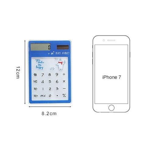 8 Digits LED Screen Calculator with Transparent Touch Pad & Solar Panel, Random Color Delivery - Calculator by PMC TechLife | Online Shopping South Africa | PMC TechLife