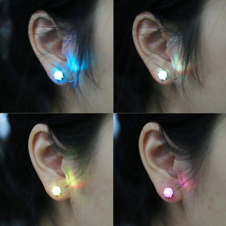 1 Pair Fashion LED Earrings Glowing Light Up Diamond Earring Stud(Colour) - Stud Earrings & Earrings by PMC Jewellery | Online Shopping South Africa | PMC Jewellery | Buy Now Pay Later Mobicred