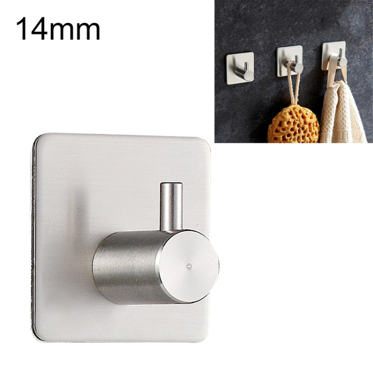 Stainless Steel Cylinder Hanger Bathroom Non-perforated Storage Clothes Hook, Size:14mm (Silver) - Hook by PMC TechLife | Online Shopping South Africa | PMC TechLife | Buy Now Pay Later Mobicred