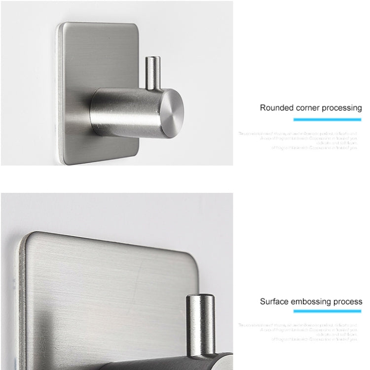 Stainless Steel Cylinder Hanger Bathroom Non-perforated Storage Clothes Hook, Size:14mm (Silver) - Hook by PMC TechLife | Online Shopping South Africa | PMC TechLife | Buy Now Pay Later Mobicred