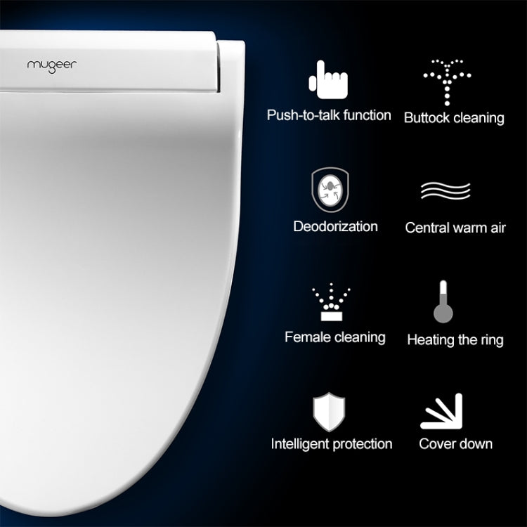 V Shape Multi-function Bathroom Automatic Cleaning Heating Intelligent Flush Toilet Cleaner Cover - Smart Kitchen and Toilet by PMC TechLife | Online Shopping South Africa | PMC TechLife | Buy Now Pay Later Mobicred