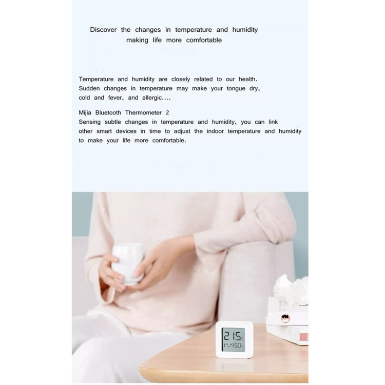 Original Xiaomi Mijia Bluetooth Temperature and Humidity Thermometer 2 - Thermostat & Thermometer by Xiaomi | Online Shopping South Africa | PMC TechLife | Buy Now Pay Later Mobicred
