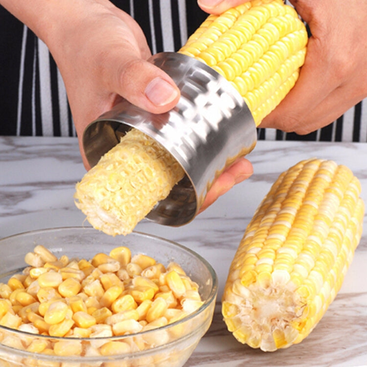 Round Shaped 304 Stainless Steel Household Corn Cutter Cob Corn Stripper Kitchen Tool - Cutter & Peeler by PMC Jewellery | Online Shopping South Africa | PMC Jewellery