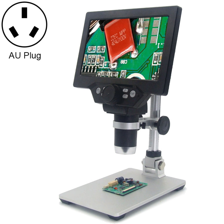 G1200 7 inch LCD Screen 1200X Portable Electronic Digital Desktop Stand Microscope, AU Plug - free shipping - PMC Jewellery - Order now!