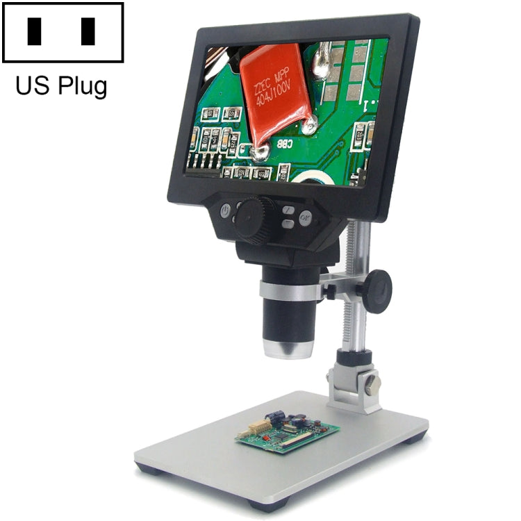 G1200 7 inch LCD Screen 1200X Portable Electronic Digital Desktop Stand Microscope, US Plug - free shipping - PMC Jewellery - Order now!